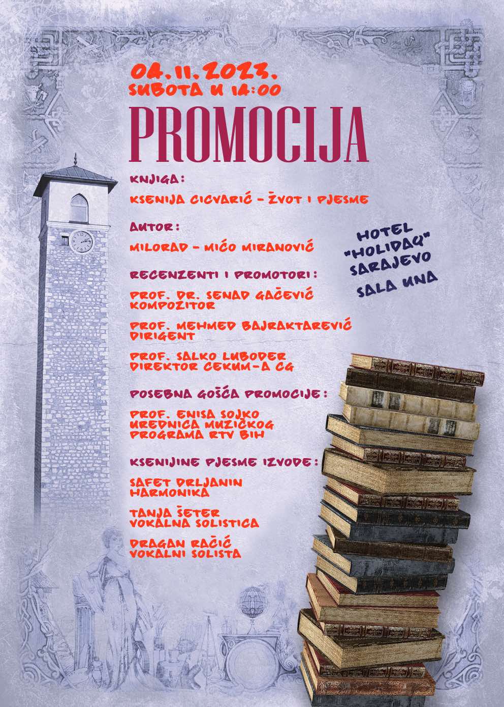 Promocija knjige „Ksenija Cicvarić – život i pjesme“